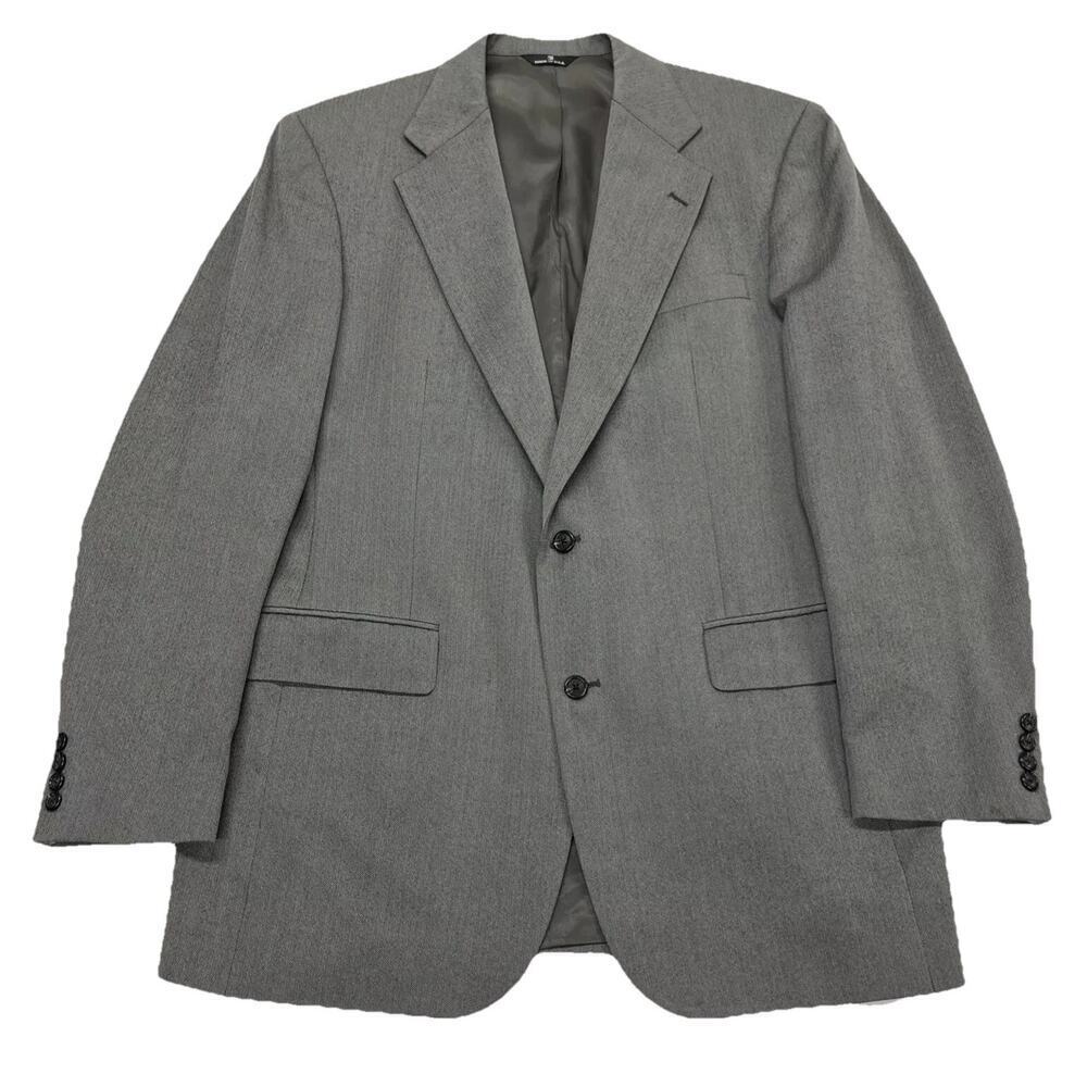 VTG Ralph Lauren Polo University Club Wool Herringbone Blazer Sz 42L USA Made - Picture 1 of 16